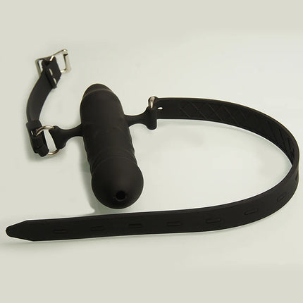 100% Silonce Mouth Gags,BDSM Penis Dildo Gags Double-Ended ,Bondage Restraints,Sex Toys for Couples,Adult Games