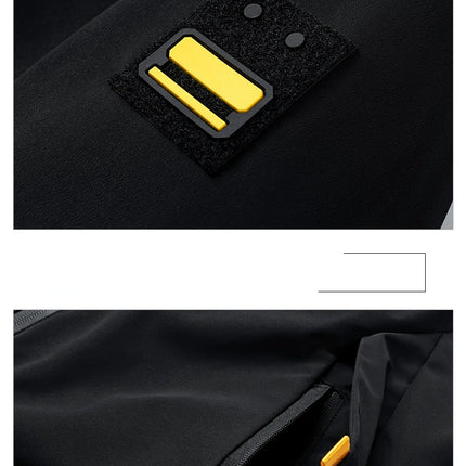 2024 Spring and Autumn Jacket Men's Casual Business Wear-resistant Zipper Hooded Coat Outdoor Sports Camping Loose Windbreaker