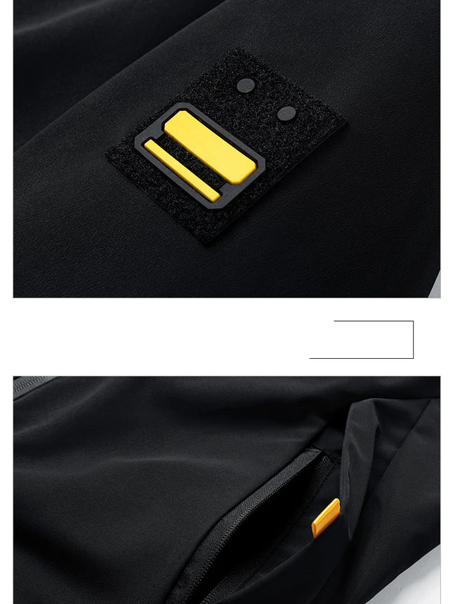 2024 Spring and Autumn Jacket Men's Casual Business Wear-resistant Zipper Hooded Coat Outdoor Sports Camping Loose Windbreaker