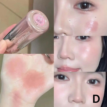 Face Liquid Blusher Smooth Cheek Eye Mousse Blush Matte Glitter Highlighter Stick Rouge Waterproof Contour Makeup