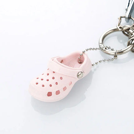 3D New Mini Shoes Shape Keychain PVC Shoe Charms For Clogs Accessories Women Beach Bag Sandals Buckle Pin DIY Jewelry Decoration