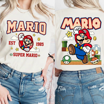 Anime Super Mario Characters Shirt Nintendo World Family Trip Tee 2026 Summer New Men Woman Overszied Street Y2K Cotton T-shirts