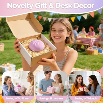 Dumpling squishy mystery box filled with viral squishies offers a delightful stress relief experience perfect for kids teens an
