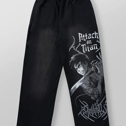 Hip Hop Attack on Titan Pants Men Baggy Popular Trouser Wide Leg Harajuku New Y2k Streetwear Casual Vintage Joggers Men Clothing