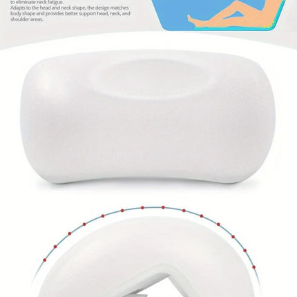 Non-slip Bathtub Headrest Cushion SPA Bath Pillow Soft Waterproof Bath Pillows with Suction Cups Easy To Clean for Bathroom