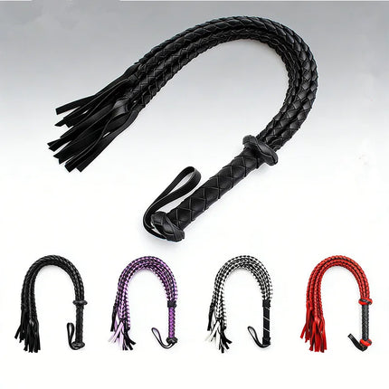Durable Woven Pattern Leather Whip Bdsm Bondage Restraints Adult Games Sex Toys For Couples Flirting Erotic Products Party Props