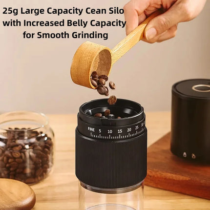 New Portable Electric Coffee Bean Grinder Household 1000mAh 35 Gears Externally Adjustable Coffee Machine Rechargeable Grinders
