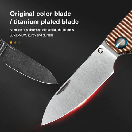 YingQu FS5 Folding Knife 5CR15MOV Stainless Steel Handle Outdoor Camping Pocketknives Fruit Cutting Hand Tools