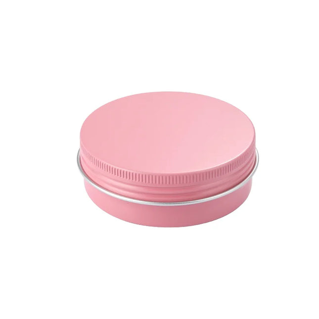 10/20/50/100 30g Gloss Pink Aluminum Jar 50g 100g Candy Storage Case 200g Aluminum Cans Travel Pot Hair Wax Box Makeup Cosmetic