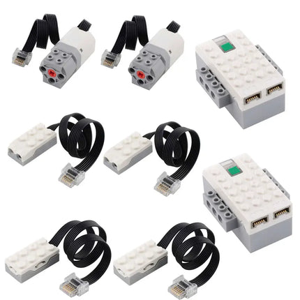 45300 19071 Power Function Parts Set Motion Tilt Sensors Smart Hub Motor Building Blocks Educational Brick Toy for Children Gift
