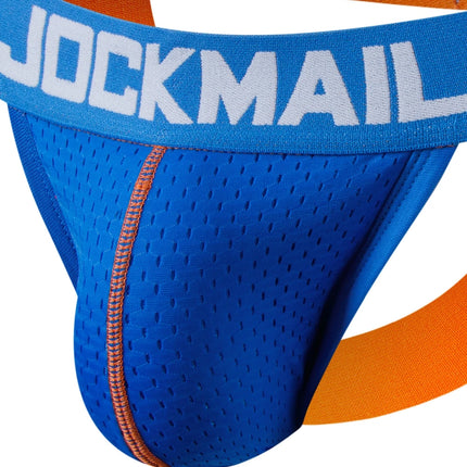 JOCKMAIL Men Jock Strap Thong Mesh Sexy Underwear Man Jockstrap Open Butts Panties Erotic Lingerie Buttocks Underpants Hombre