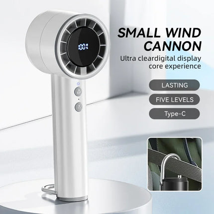 Lenovo Handheld Small Fan Refrigeration Air Conditioner Portable Silent Highspeed Led Display High Wind Power USB Charging Fan