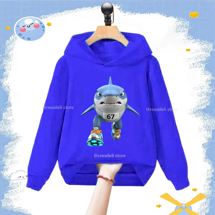 Autumn 67 Italian Brainrot Six Seven Digit Print Kid Fleece Sweatshirt Children's Hoodies Boys Girls Casual Fashion Sport Hooded