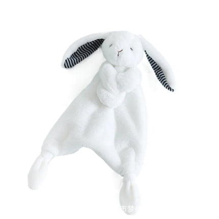 Cute Rabbit Embroidered Name Organic Cotton Soothing Towel Sleeping Doll Personalized Baby Shower Birth Gift for Autumn 2025