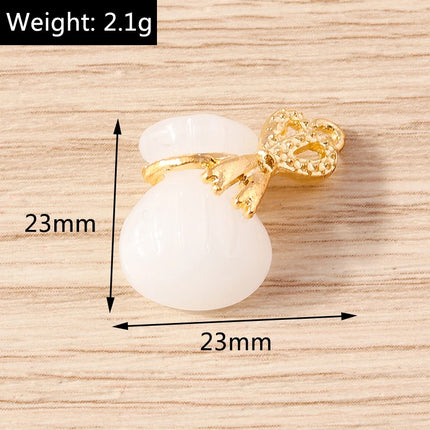 Tusember 10pcs Traditional Chinese Good Fortune Lucky Jade Charms Pendants for Jewelry Making Earrings Necklace Bracelet DIY