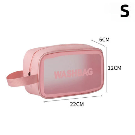 Portable Travel Wash Bag Female Transparent Waterproof Makeup Storage Pouch Large Capacity Cosmetic Organizer Beauty Women Case