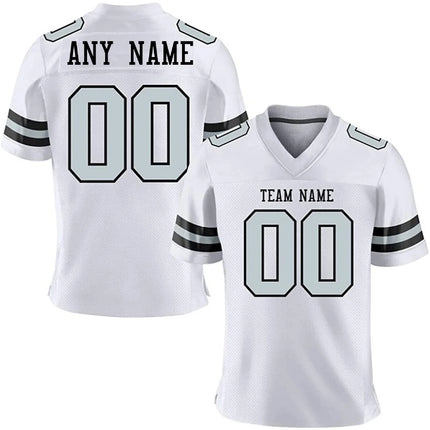 Custom American Football Jersey Black Personalized Football Shirt with Printed Team Name Number Adult Kids Sports Fans Gift