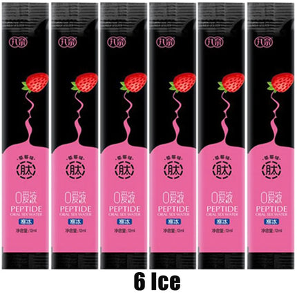 6pcs Oral Sex Water Lubricante Sexual Strawberry Peach Flavor Ice Fire Sex Toys Water Based Lubricant Gel for Women Men Couples