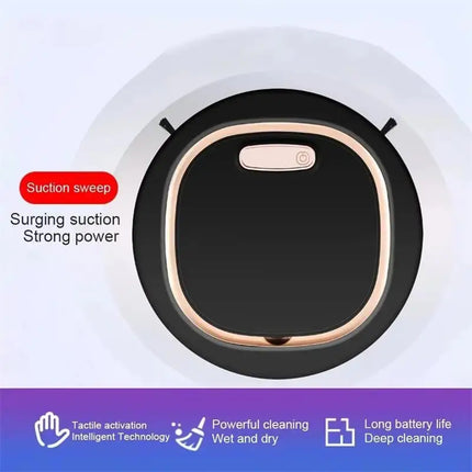 Tactile Activation Lazy Person Intelligent Automatic Sweeping Robot 3-in-1 Wet Dry Home Sweeper USB Rechargeable Vacuum Cleaner