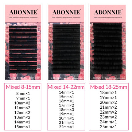 Abonnie Cashmere Easy Fan Matte Black Lashes Extensions C/CC/D/DD Volume Eyelashes Mega Cilios Fanning