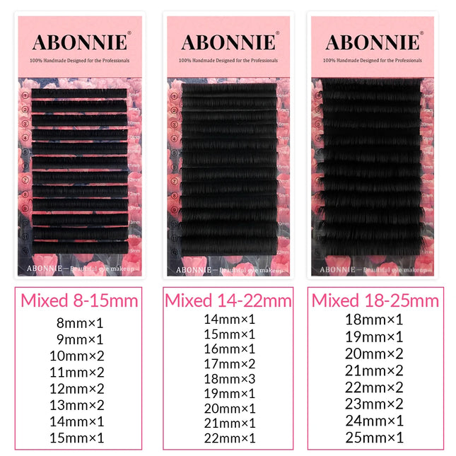 Abonnie Cashmere Easy Fan Matte Black Lashes Extensions C/CC/D/DD Volume Eyelashes Mega Cilios Fanning