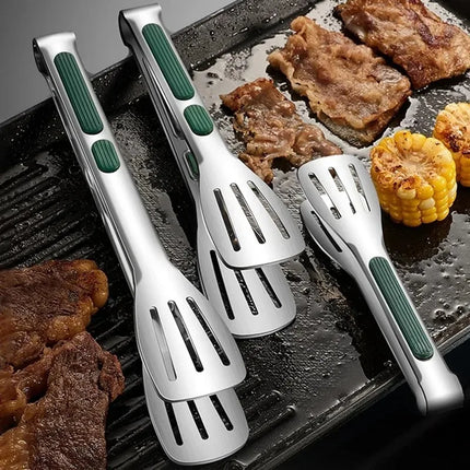 7/9/12 Inch Non-slip Food Tongs Stainless Steel BBQ Meat Salad Bread Clip Tong Barbecue Grill Buffet Clamp Kitchen Cooking Tools