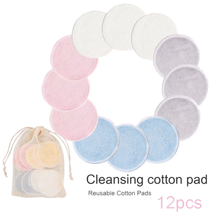 Reusable Bamboo Cotton Pads Washable Makeup Remover Pad Soft Face Skin Cleaner Facial Cleaning Beauty Tool With Bag