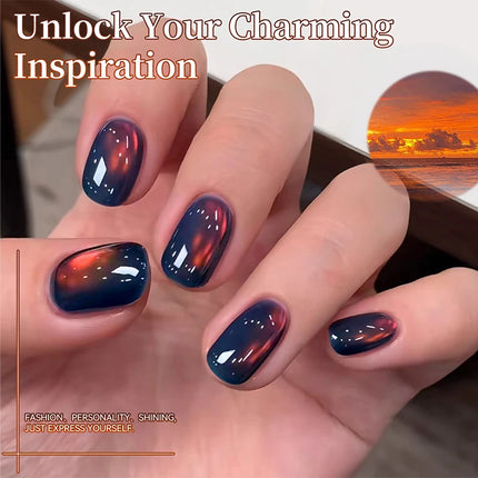 BORN PRETTY 1 Bottle Blazing Sky Cat Magnetic Gel Nail Polish Colored Metal Ruby Red Soak Off UV Crystal Varnish Nail Art 10ml