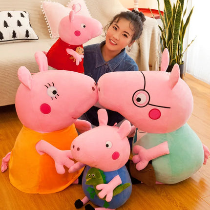 New Peppa Pig and George family cartoon plush toy dolls, blue and pink pig dolls, festival gifts, dolls, birthday gifts