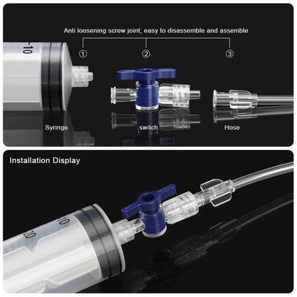 60ml Tubeless Tire Injector Syringe Presta Valve Core Remover MTB/Road Bike Sealant Injection Tool