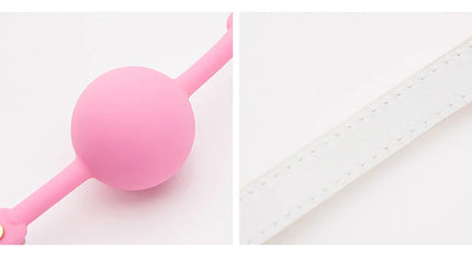 2 Colors Sex Toys For Couples Adult Game Colorful Soft Silicone Ball Gag Oral Fixation PU Leather Conquer Toys Bondage Mouth Gag