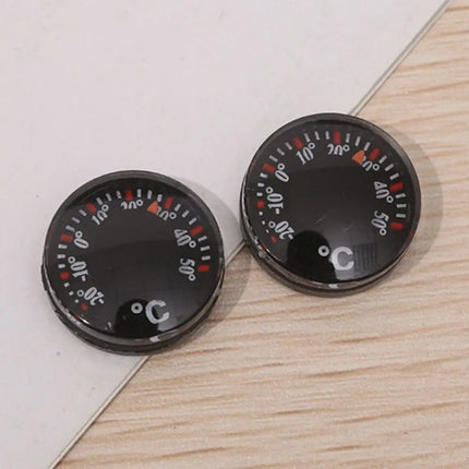 Practical Mini Circular Thermometer Plastic Waterproof Dial Thermometer 20mm Scale Measurement High Accuracy Thermometer Office