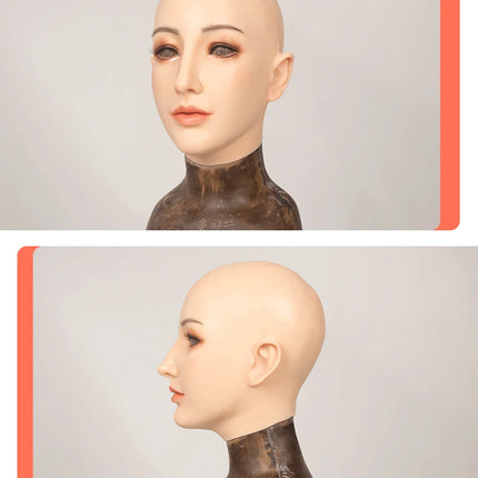 High-Quality Silicone Face Masks Crossdresser Fake Faces Drag Queen Stage Performance Cosplay Crossdressing Sissy Transgender