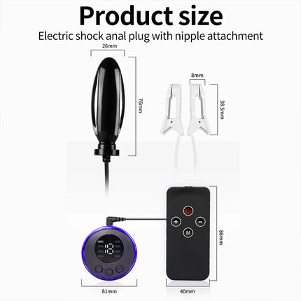 Bdsm Double Penetration Anal Plug Vibration Electric Shock Sex Toys Machine Fetish Nipple Clamp Tool Sexy Shoping Adult Porn 18+