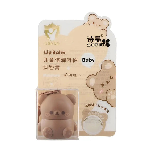 Children's Fruity Lip Balm Moisturizing Anti-Dry, Anti-Crack Lip Balm, Baby-Friendly Lip Care, Cute Little Bear Lipstick Skincare