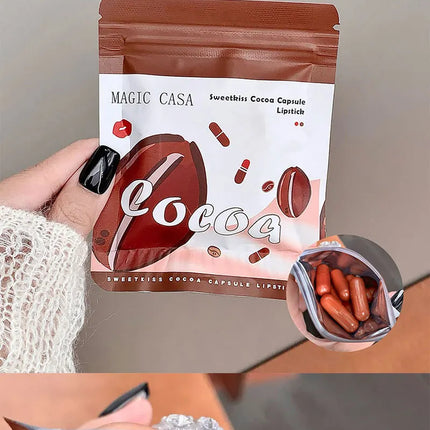 10-Color Capsule Lipstick Set Featuring Naturally Long-Lasting Mini Matte Lipsticks And Lip Gloss,Long-lasting makeup