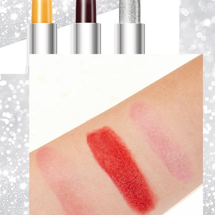 Temperature Color Changing Glitter Lipstick Waterproof Long Lasting Moisturizing Velvet Matte Lip Tint Red Pink Sexy Lips Makeup