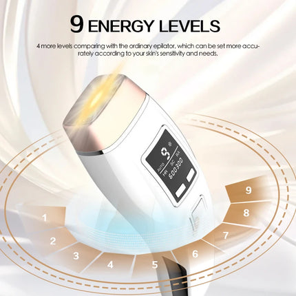 Vancostar 4in1 Laser Hair Removal IPL Epilator 999000 Flash Cooling Acne Treatment Rejuvenation Device for Home Bikini Trimmer