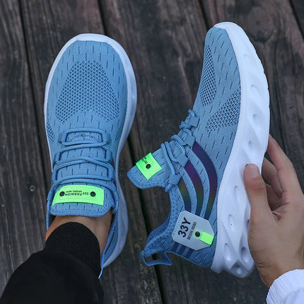 Men's Mesh Running Shoes Breathable Lightweight Sneakers Outdoor Mesh Black Running Shoes Athletic Jogging Tenis Walking Shoes