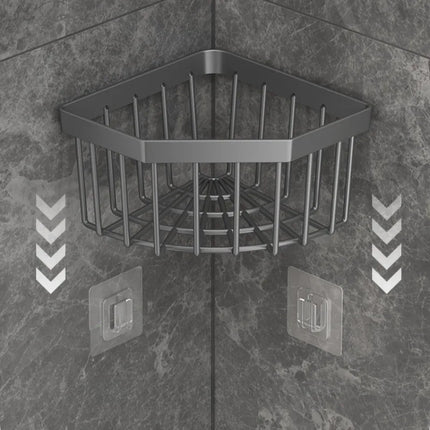 Triangle Sink Draining Rack Set (One Draining Basket + Two Hooks) Is a Space-Saving Storage Solution for Kitchen,Easy to Clean
