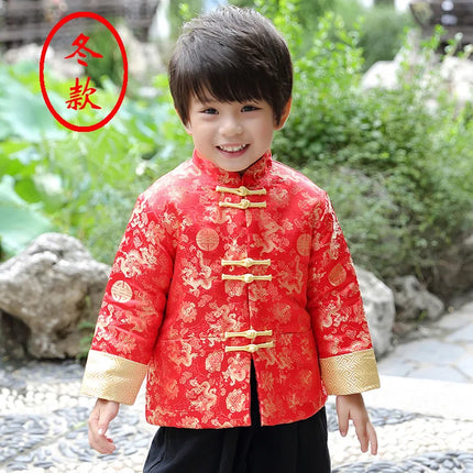 Kids Clothes Children Clothing Baby New Year Vintage Coat Performance Costumes Tops Chinese Hanfu Boys Ethnic Style Traditional