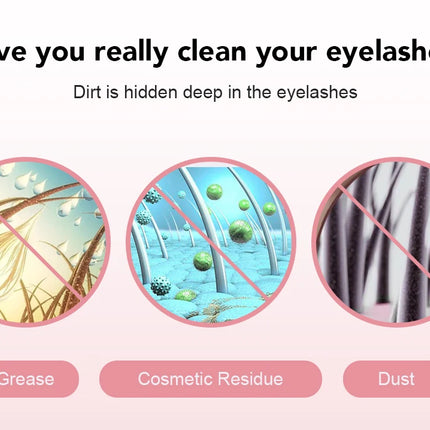 NATUHANA 60ml Gentle Lash Cleansing Mousse No Irritation Eyelash Shampoo for Extensions Grafting Makeup Remover Glue Cleanser