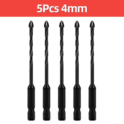 TOOLEYE Cross Hex Drill Bit Set For Concrete Porcelain Tile Glass Metal Multifunction Drill Bits Kit Power Tools Drilling Drills