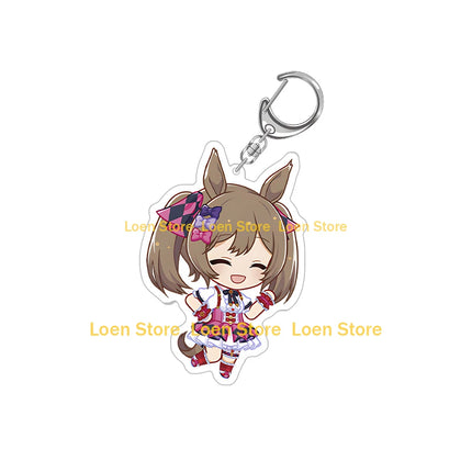 Uma Musume Pretty Derby Tokai Teio Silence Suzuka Gold Ship Mejiro McQueen Vodka Daiwa Scarlet Chibi  Acrylic keychain pendant
