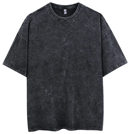 100% Cotton Men's Clothing Vintage Black Acid Wash Hoodies Men Women Oversized Hip Hop Sweatshirts Casual Pullover Y2K Clothes