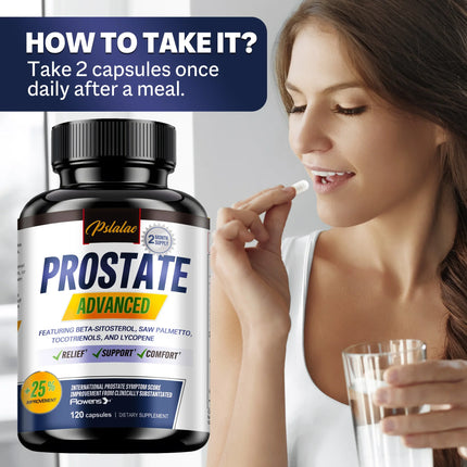 Men's Prostate Health - with Saw Palmetto, Improve Performance, Relieve Bladder & Urination Problems, Reduce Toilet Trips