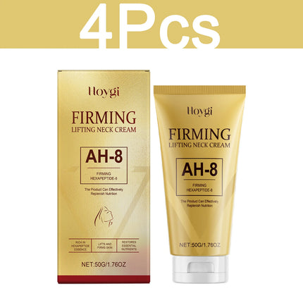 HOYGI Ah-8 Neck Cream Hexapeptide Firming Skin Tightening Sagging Reduce Fine Lines Smoothing Hyaluronic Acid Massage Lotion
