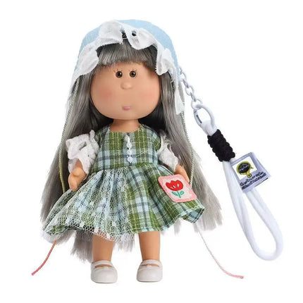 14cm Mini Spanish Potato Mia Doll Keychain Charm Bag Accessory Exquisite Toys Key Chain Kawaii Dolls Pendant