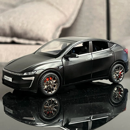 New 1:32 Model Y Electric SUV Alloy Metal Diecast Model Car Sound And Light Pull Back Children Toy Cars Birthday Present Friend