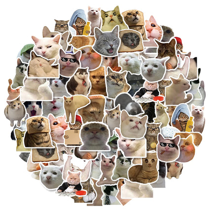 50Pcs/Bag,Funny Animals Stickers,Waterproof Be Suitable For Skateboard DlY Luggage Laptop Phone Creative Stationery ToysColor